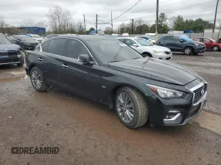 2020 Infiniti Q50 with VIN JN1EV7AR3LM252421, listed as a Copart auction lot 52086965 with 37,087 mi miles and Salvage Title. Bid and sale history available at DreamBid. Image 4.