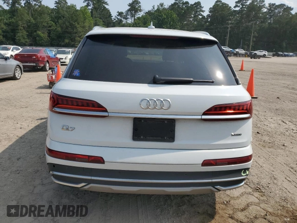 2022 Audi Q7 Premium Plus with VIN WA1LJBF79ND017822, listed as a Copart auction lot 59515795 with 71,101 mi miles and Salvage title. Bid and sale history available at DreamBid. Image 6.