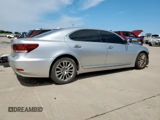 2015 Lexus LS 460 L with VIN JTHGL5EF0F5054330, listed as a Copart auction lot 58452815 with 112,170 mi miles and Salvage title. Bid and sale history available at DreamBid. Image 3.