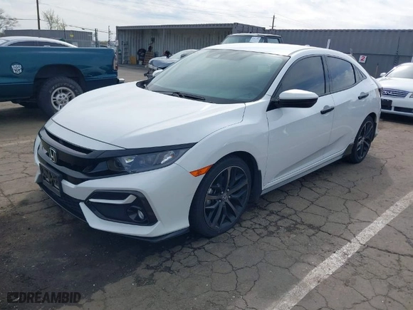 2021 Honda Civic Hatchback Sport with VIN SHHFK7H46MU414023, listed as a IAAI auction lot 41840792 with 96,324 mi miles. Bid and sale history available at carsss.com. Image 2.