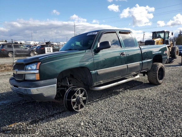 2004 Chevrolet Silverado 1500 LS with VIN 1GCEK19V94E366407, listed as a Copart auction lot 44418075 with 186,702 mi miles and Salvage Title. Bid and sale history available at carsss.com. Image 1.