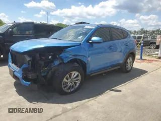 2016 Hyundai Tucson SE z VIN KM8J33A42GU181342, wystawiony jako Copart lot #56375785 z przebiegiem 80 287 mil mil oraz Szkoda całkowita • Salvage title. Historia ofert i sprzedaży dostępna na DreamBid. Obrazek 1.