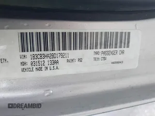 2011 Dodge Caliber Mainstreet with VIN 1B3CB3HA2BD179211, listed as a IAAI auction lot 42084745 with 136,276 mi miles. Bid and sale history available at carsss.com. Image 9.