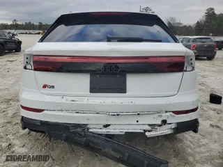 2025 Audi Q8 Prestige with VIN WA1FVBF10SD005034, listed as a Copart auction lot 44012995 with 224 mi miles and Salvage Title. Bid and sale history available at carsss.com. Image 6.