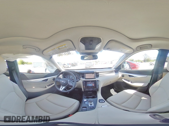 2020 Infiniti QX50 Luxe with VIN 3PCAJ5M15LF110372, listed as a Copart auction lot 48747493 with 27,641 mi miles and . Bid and sale history available at DreamBid. Image 14.