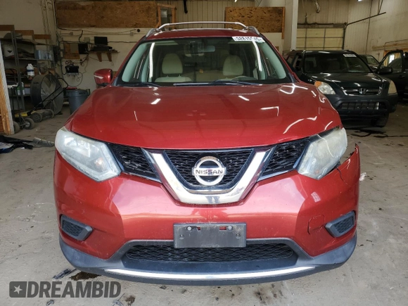 2015 Nissan Rogue SV with VIN KNMAT2MV9FP508996, listed as a Copart auction lot 52815645 with 130,246 mi miles and Non Repairable. Bid and sale history available at DreamBid. Image 5.