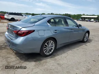 2019 Infiniti Q50 Luxe with VIN JN1EV7AP1KM510058, listed as a Copart auction lot 58036965 with 53,779 mi miles and Salvage title. Bid and sale history available at DreamBid. Image 3.