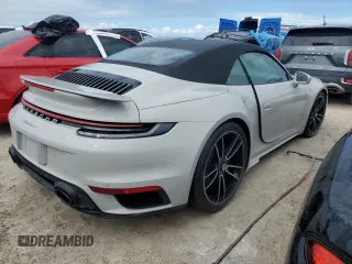 2021 Porsche 911 Turbo S with VIN WP0CD2A94MS263709, listed as a Copart auction lot 73958004 with 0 mi miles and Salvage Title. Bid and sale history available at carsss.com. Image 3.