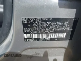 2005 Toyota RAV4 with VIN JTEGD20V050071759, listed as a IAAI auction lot 42217125 with 190,361 mi miles and . Bid and sale history available at DreamBid. Image 9.