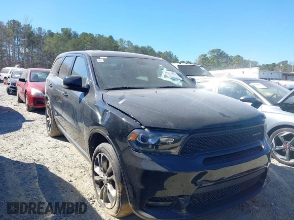 2019 Dodge Durango GT Plus with VIN 1C4RDHDG5KC721398, listed as a IAAI auction lot 41697019 with 105,620 mi miles and . Bid and sale history available at carsss.com. Image 1.