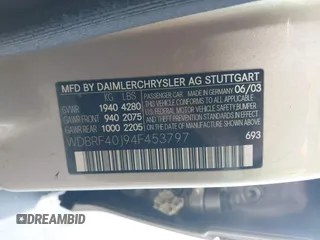 2004 Mercedes-Benz C 230 Kompressor with VIN WDBRF40J94F453797, listed as a IAAI auction lot 42192749 with Not Provided miles and . Bid and sale history available at DreamBid. Image 9.