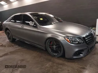 2019 Mercedes-Benz S 560 with VIN WDDUG8GB6KA457322, listed as a IAAI auction lot 41579027 with 34,312 mi miles and . Bid and sale history available at carsss.com. Image 1.