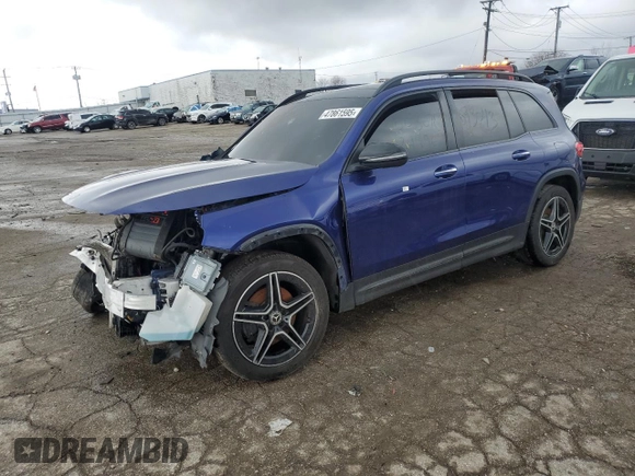 2020 Mercedes-Benz GLB 250 z VIN W1N4M4GB7LW024486, wystawiony jako Copart lot #47861595 z przebiegiem Nie podano mil oraz Tytuł czysty. Historia ofert i sprzedaży dostępna na DreamBid. Obrazek 1.