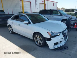2015 Audi A3 Premium with VIN WAUBFGFFXF1053607, listed as a IAAI auction lot 42397929 with 39,367 mi miles and . Bid and sale history available at DreamBid. Image 1.
