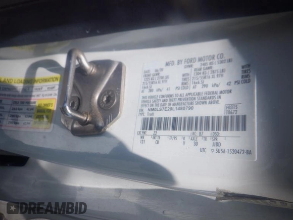 2020 Ford Transit Connect XL with VIN NM0LS7E20L1480790, listed as a IAAI auction lot 42679129 with 108,109 mi miles and . Bid and sale history available at DreamBid. Image 1.