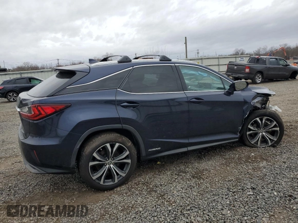 2019 Lexus RX 450h z VIN 2T2BGMCA3KC030968, wystawiony jako Copart lot #47703885 z przebiegiem 83 018 mil mil oraz Szkoda całkowita • Salvage title. Historia ofert i sprzedaży dostępna na DreamBid. Obrazek 3.