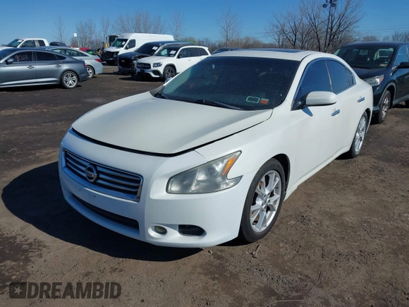 2013 Nissan Maxima SV with VIN 1N4AA5AP4DC818514, listed as a IAAI auction lot 41647195 with 143,476 mi miles and . Bid and sale history available at DreamBid. Image 2.