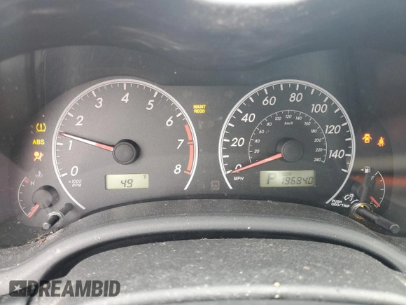2009 Toyota Corolla with VIN 1NXBU40E89Z147619, listed as a Copart auction lot 53291535 with 196,840 mi miles and Salvage Title. Bid and sale history available at carsss.com. Image 9.