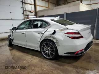 2025 Genesis G70 2.5T with VIN KMTG34SC1SU152015, listed as a Copart auction lot 85240954 with 3,378 mi miles and Salvage Title. Bid and sale history available at DreamBid. Image 2.