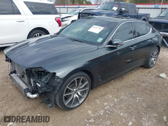 2022 Genesis G70 2.0T with VIN KMTG34TA4NU089672, listed as a IAAI auction lot 41337746 with 30,200 mi miles. Bid and sale history available at carsss.com. Image 18.
