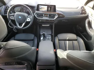 2022 BMW X3 sDrive30i with VIN 5UX43DP09N9J15297, listed as a Copart auction lot 46550435 with 49,750 mi miles and Salvage Title. Bid and sale history available at DreamBid. Image 8.
