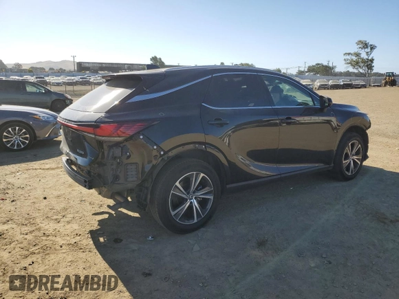 2023 Lexus RX 350 with VIN 2T2BAMBAXPC021856, listed as a Copart auction lot 56185115 with 36,438 mi miles and Salvage title. Bid and sale history available at DreamBid. Image 3.