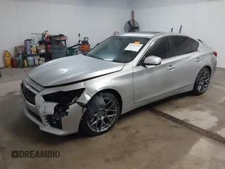 2014 Infiniti Q50 Sport with VIN JN1BV7AR0EM695972, listed as a IAAI auction lot 41732229 with 134,654 mi miles and . Bid and sale history available at DreamBid. Image 2.
