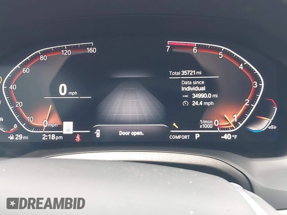 2020 BMW 3 Series 330i with VIN 3MW5R1J07L8B32129, listed as a IAAI auction lot 41858917 with 35,721 mi miles and . Bid and sale history available at DreamBid. Image 7.