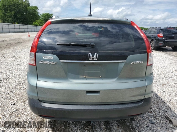 2012 Honda CR-V EX-L with VIN 2HKRM4H73CH634527, listed as a Copart auction lot 60984435 with 151,505 mi miles and Salvage title. Bid and sale history available at DreamBid. Image 6.