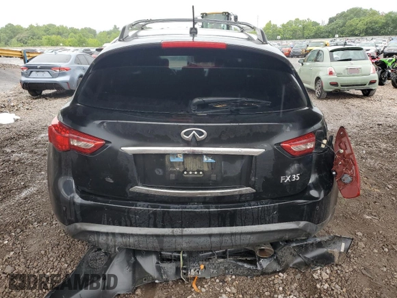 2011 Infiniti FX with VIN JN8AS1MU9BM111051, listed as a Copart auction lot 58333805 with 218,078 mi miles and Salvage title. Bid and sale history available at DreamBid. Image 6.