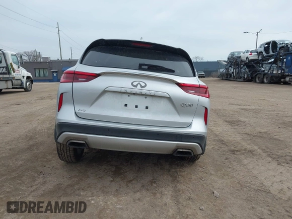 2019 Infiniti QX50 Essential with VIN 3PCAJ5M37KF143597, listed as a IAAI auction lot 41827890 with 39,975 mi miles and . Bid and sale history available at DreamBid. Image 16.