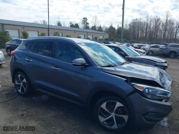 2016 Hyundai Tucson Sport with VIN KM8J33A23GU179159, listed as a IAAI auction lot 41820207 with 47,575 mi miles. Bid and sale history available at carsss.com. Image 1.