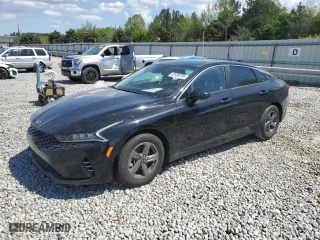2021 Kia K5 LX with VIN 5XXG24J22MG029827, listed as a Copart auction lot 52499705 with 27,972 mi miles and Salvage Title. Bid and sale history available at carsss.com. Image 1.