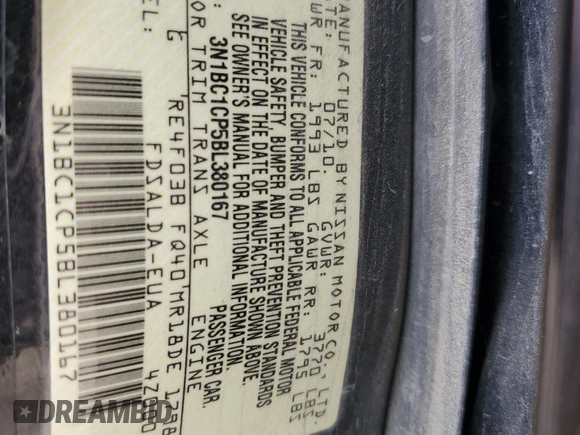 2011 Nissan Versa S z VIN 3N1BC1CP5BL380167, wystawiony jako Copart lot #45352784 z przebiegiem 149 376 mil mil oraz Szkoda całkowita • Salvage title. Historia ofert i sprzedaży dostępna na DreamBid. Obrazek 13.
