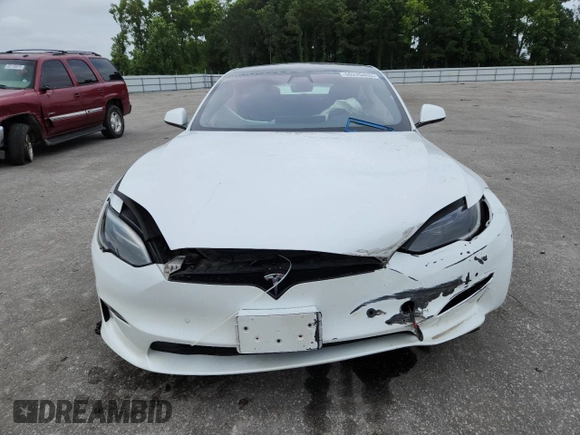 2022 Tesla Model S with VIN 5YJSA1E50NF476127, listed as a Copart auction lot 60225465 with Not provided miles and Salvage title. Bid and sale history available at DreamBid. Image 5.