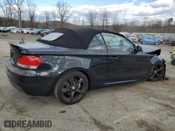 2011 BMW 1 Series 135i with VIN WBAUN7C50BVM24185, listed as a Copart auction lot 79507574 with Not provided miles and Salvage title. Bid and sale history available at DreamBid. Image 3.