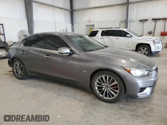 2019 Infiniti Q50 3.0t LUXE with VIN JN1EV7AR3KM590707, listed as a Copart auction lot 47486755 with 58,154 mi miles and Salvage Title. Bid and sale history available at carsss.com. Image 4.