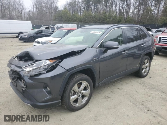 2020 Toyota RAV4 Hybrid Limited with VIN JTMDWRFV4LD545591, listed as a Copart auction lot 47550325 with 117,465 mi miles and Salvage Title. Bid and sale history available at carsss.com. Image 1.