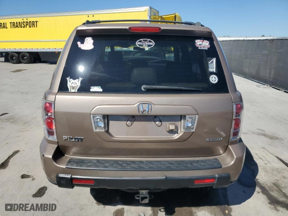 2007 Honda Pilot EX-L with VIN 2HKYF18787H508187, listed as a Copart auction lot 48139315 with 188,985 mi miles and Salvage Title. Bid and sale history available at carsss.com. Image 6.