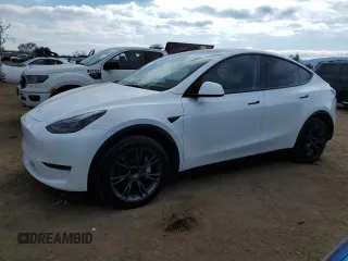 2025 Tesla Model Y Long Range with VIN 7SAYGDED6SF271931, listed as a Copart auction lot 43376015 with 261 mi miles and Salvage Title. Bid and sale history available at DreamBid. Image 1.