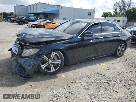 2017 Mercedes-Benz E-Class E 300 Luxury with VIN WDDZF4KB8HA111130, listed as a Copart auction lot 63872114 with 78,544 mi miles and Salvage Title. Bid and sale history available at carsss.com. Image 1.