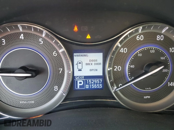 2012 Infiniti QX56 7-passenger with VIN JN8AZ2NE4C9017396, listed as a Copart auction lot 75180134 with 152,957 mi miles and Salvage Title. Bid and sale history available at carsss.com. Image 9.