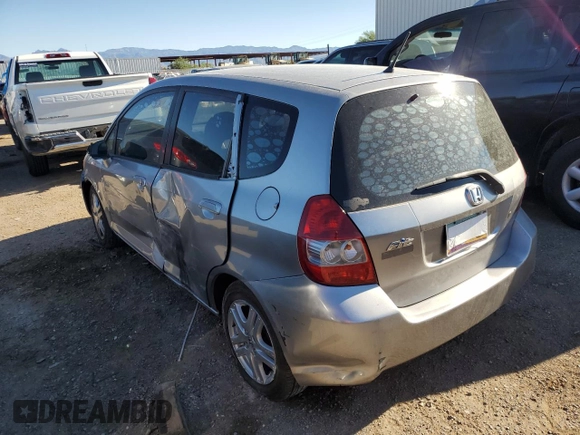 2007 Honda Fit with VIN JHMGD38447S032586, listed as a Copart auction lot 69973944 with 0 mi miles and Salvage Title. Bid and sale history available at carsss.com. Image 2.