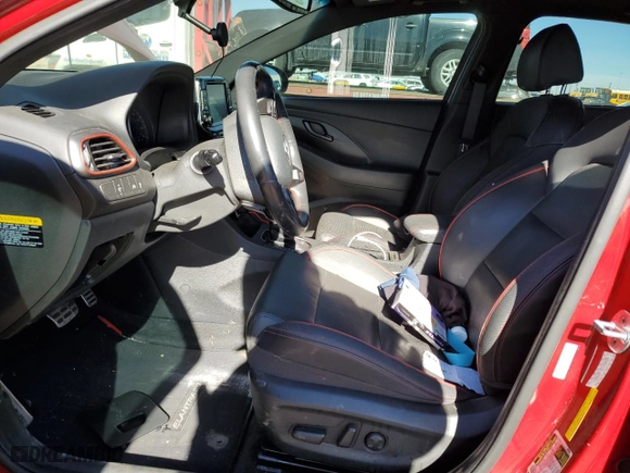 2020 Hyundai Elantra GT N Line with VIN KMHH55LC2LU139238, listed as a Copart auction lot 44200065 with 41,566 mi miles and Salvage Title. Bid and sale history available at carsss.com. Image 7.