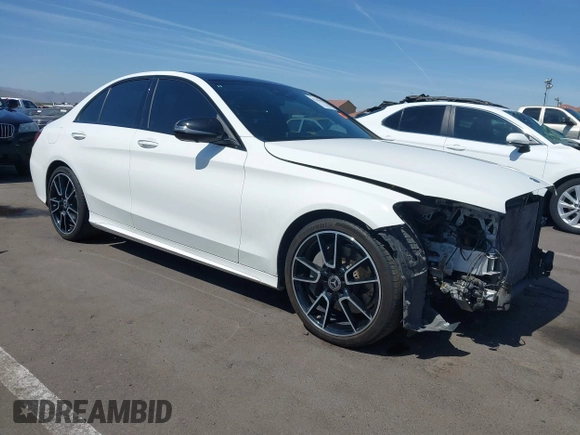 2020 Mercedes-Benz C 300 with VIN W1KWF8DB4LR592284, listed as a IAAI auction lot 42345831 with 66,281 mi miles and . Bid and sale history available at DreamBid. Image 1.