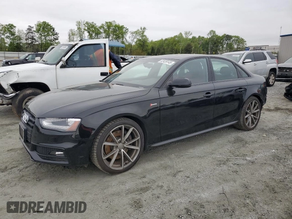 2015 Audi S4 Premium Plus with VIN WAUBGAFL8FA105073, listed as a Copart auction lot 52439145 with 88,180 mi miles and Salvage Title. Bid and sale history available at carsss.com. Image 1.