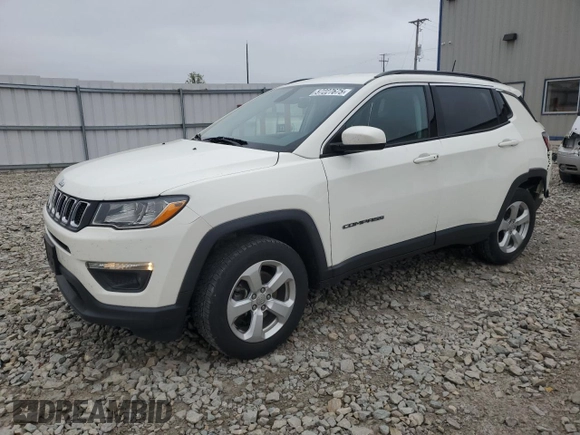 2019 Jeep Compass Latitude z VIN 3C4NJDBB5KT595474, wystawiony jako Copart lot #57227675 z przebiegiem 82 508 mil mil oraz Nie do naprawy • Non repairable. Historia ofert i sprzedaży dostępna na DreamBid. Obrazek 1.