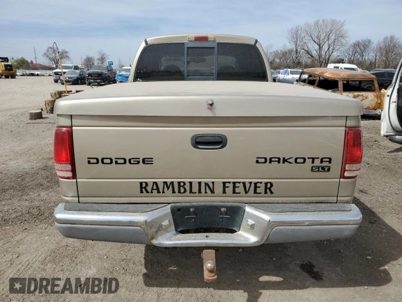 2004 Dodge Dakota SLT with VIN 1D7HG48N74S777684, listed as a Copart auction lot 49066395 with 213,419 mi miles and Salvage Title. Bid and sale history available at DreamBid. Image 6.