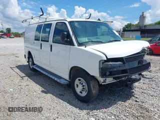 2021 Chevrolet Express Cargo with VIN 1GCWGAF71M1207030, listed as a IAAI auction lot 42824104 with 40,809 mi miles and . Bid and sale history available at DreamBid. Image 1.