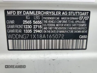 2008 Mercedes-Benz S 550 with VIN WDDNG71X18A165072, listed as a Copart auction lot 54679485 with 192,223 mi miles and Clean Title. Bid and sale history available at DreamBid. Image 12.